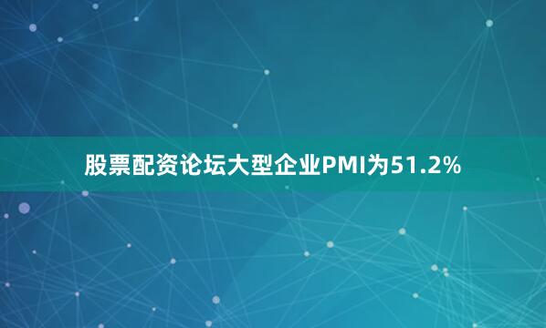股票配资论坛大型企业PMI为51.2%